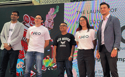 Peluncuran KoinWorks NEO di Lucy in the Sky, SCBD, Jakarta, Selasa (12/4/2022).