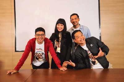 Kunjungan film 'Gara-Gara Warisan' di Gedung Sindo, MNC Center, Kebon Sirih, Jakarta Pusat, Kamis (14/4/2022).