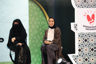 Talkshow road to Jakarta Muslim Fashion Week 2023 di Jakarta, Sabtu (16/4/2022).