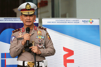 Pelepasan tim liputan MNC Media arus mudik dan arus balik Lebaran 2022 di iNews Tower, Jakarta, Kamis (21/4/2022).
