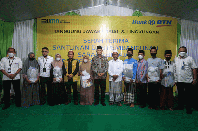 Pemberian santunan sekaligus bantuan pembangunan gedung sarana belajar tersebut merupakan tanggung jawab sosial dan lingkungan dari Bank BTN.