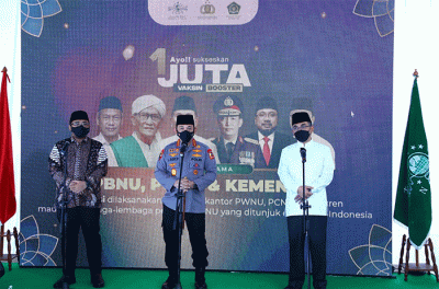 Program satu juta vaksinasi booster yang dimulai pada hari, Kamis (21/4/2022).