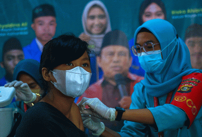 Pimpinan Wilayah Nahdhatul Ulama Sumsel menyiapkan 1000 dosis vaksin Covid-19 pada pelaksanaan program 1 juta vaksin booster di Kantor PWNU Sumsel.