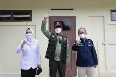 Kepala BNPB Letjen TNI Suharyanto meninjau Pos Pengamatan Gunungapi Merapi Babadan yang berada di wilayah Kabupaten Magelang, Jawa Tengah.