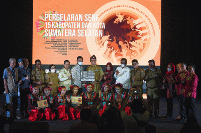 Dinas Kebudayaan dan Pariwisata Sumsel menyelenggarakan Festival Rentak Batanghari 2022 di Graha Budaya, Taman Budaya Sriwijaya, Palembang, Selasa (10/5/2022).