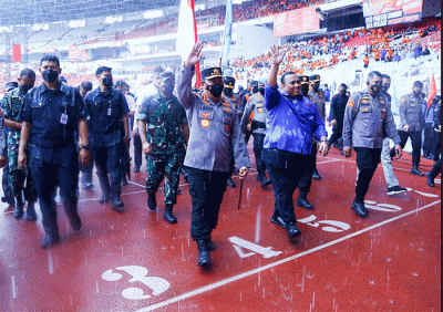 Kapolri Jenderal Listyo Sigit Prabowo menghadiri acara puncak peringatan Hari Buruh Internasional atau May Day Fiesta tahun 2022.