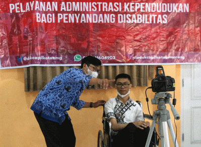 Dengan KTP el penyandang disabilitas secara otomatis sudah resmi menjadi warga negara.