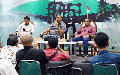 Diskusi Dialektika Demokrasi di Media Center, Nusantara III, Kompleks Parlemen MPR/DPR-DPD. Senayan, Jakarta, Jumat (20/5/2022).