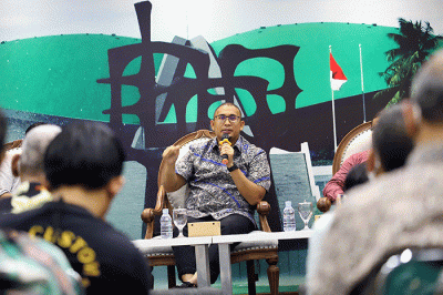 Diskusi Dialektika Demokrasi di Media Center, Nusantara III, Kompleks Parlemen MPR/DPR-DPD. Senayan, Jakarta, Jumat (20/5/2022).