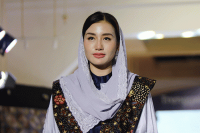 Merayu Trenggalek Fashion Day 2022 di Museum Tekstil, Jakarta, Sabtu (21/5/2022).