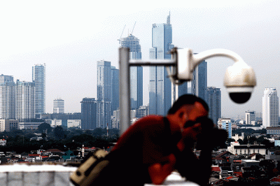 Pemandangan gedung perkantoran di Jakarta, Sabtu (21/5/2022).