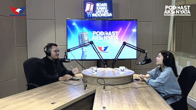 Head of Digital Marketing Albertus Andre menjadi narasumber Podcast Aksi Nyata #DariKamuUntukIndonesia di Studio Talkshow MNC Network, iNews Tower, MNC Center.