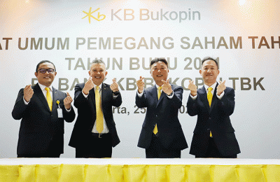 Rapat Umum Pemegang Saham Tahunan (RUPST) PT Bank KB Bukopin Tbk (BBKP) di Jakarta, Rabu (25/5/2022).