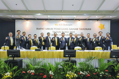 Rapat Umum Pemegang Saham Tahunan (RUPST) PT Bank KB Bukopin Tbk (BBKP) di Jakarta, Rabu (25/5/2022).