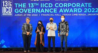 Ajang The 13th Corporate Governance Award 2022 di Graha CIMB Niaga, Jakarta, Jumat (27/5/2022).