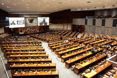 Rapat paripurna ke-24 masa persidangan V tahun 2021-2022 di Kompleks Parlemen, Senayan, Jakarta, Selasa, (31/5/2022).