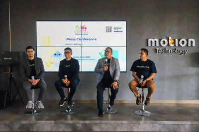 Peluncuran kerja sama antara MotionBanking dan Kredit Pintar di MNC Financial Center, MNC Center, Kebon Sirih, Jakarta Pusat, Jumat (3/6/2022).