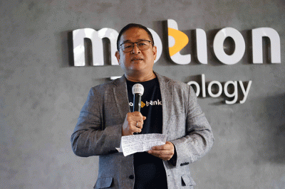 Peluncuran kerja sama antara MotionBanking dan Kredit Pintar di MNC Financial Center, MNC Center, Kebon Sirih, Jakarta Pusat, Jumat (3/6/2022).