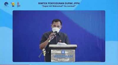 Bimbingan Teknis (Bintek) Kebijakan Sub Urusan Informasi dan Komunikasi Publik yang diselenggarakan secara virtual oleh Kementerian Komunikasi dan Informatika.