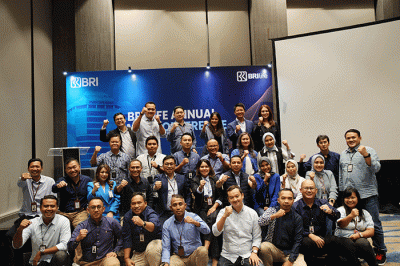 CEO BRI Life, Iwan Pasila memberikan pemaparan dalam acara BRI Life Annual Sales Conference – Bancassurance, di Jakarta.