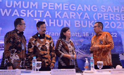 Rapat Umum Pemegang Saham Tahunan (RUPST) PT Waskita Karya (Persero) Tbk di Jakarta, Kamis (16/6/2022).