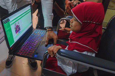 Gerakan bersama untuk penyandang disabilitas melalui pendataan, perekaman, dan penerbitan dokumen kependudukan seperti biodata, KTP-EL, Kartu Identitas Anak.