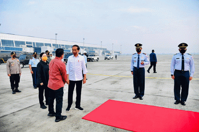Presiden Joko Widodo melakukan kunjungan kerja ke Provinsi Kalimantan Timur, Rabu (22/6/2022).