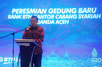 Peresmian Gedung Baru Bank BTN Kantor Cabang Syariah (KCS) Banda Aceh, di Kuta Alam, Banda Aceh, Rabu (29/6/2022).