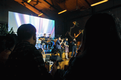 HIVI!, Gerald Situmorang dan Ify Alyssa saat berkolaborasi dalam acara Launch Event Unlimited TuneCore Indonesia di Senopati, Jakarta Selatan, Rabu (29/6/2022).