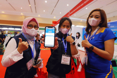 Soft launching aplikasi Ayoternak.id di Jakarta Convention Center, Senayan, Jakarta Pusat, Rabu (6/7/2022).