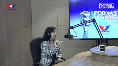 Co Founder Shestart.id Geraldin Christina menjadi narasumber Podcast Aksi Nyata#DariKamuUntukIndonesia di Studio Talkshow MNC Network.