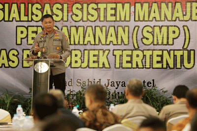 Sosialisasi Sistem Manajemen Pengamanan (SMP) Objek Vital Nasional (Obvitnas) dan Objek Tertentu di Jakarta, Kamis (7/7/2022).