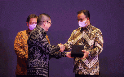 Opening ceremony Park Hyatt Jakarta (PHJ) di MNC Center, Kebon Sirih, Jakarta Pusat, Jumat (8/7/2022).