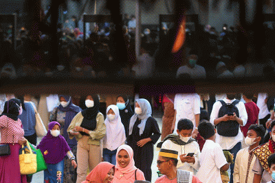 Ribuan jamaah memadati Masjid Istiqlal, Jakarta Pusat, untuk menunaikan salat Idul Adha, Minggu (10/7/2022).