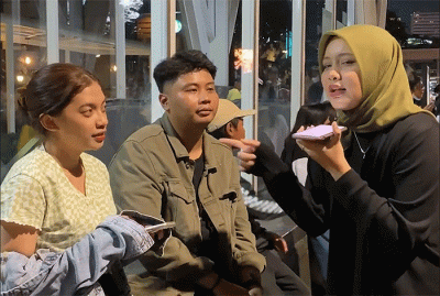 Fashion Enthusiast Maria Andromeda menjadi narasumber Podcast Aksi Nyata#DariKamuUntukIndonesia di Center Point kawasan, MNC Center, Kebon Sirih, Jakarta Pusat.