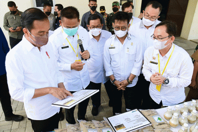 Presiden Joko Widodo meninjau langsung Balai Besar Penelitian Tanaman Padi (BBPadi) di Kabupaten Subang, Jawa Barat, Selasa (12/7/2022).