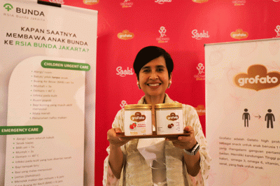 Konferensi pers Grofato 'Grow Fast Gelato' untuk Menambah Berat Badan Anak dan Dalam Menyambut Hari Anak Nasional 2022 di Roemah 48, Menteng.
