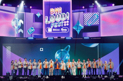 Konser musik BNI Loud Fest 2022 di Jakarta Convention Center, Minggu (17/7/2022).
