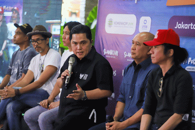 Lauching Slankops di Basecamp Slank, Jakarta Selatan, Selasa (19/7/2022).