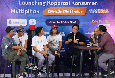Lauching Slankops di Basecamp Slank, Jakarta Selatan, Selasa (19/7/2022).