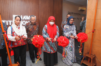 Peresmian Galeri Investasi Syariah di Universits Binawan, Jakarta Timur, Selasa (19/7/2022).