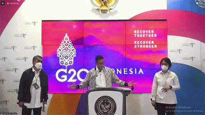 Weekly Press Briefing (WPB) Kemenparekraf yang diselenggrakan secara Virtual di di Gedung Sapta Pesona, Jakarta Pusat Senin (18/7/2022).