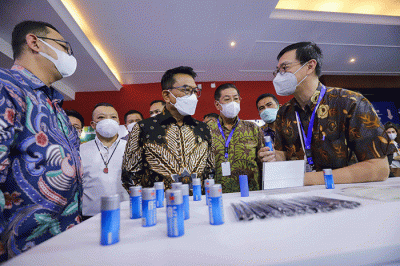 Opening Ceremony PERIKLINDO Electric Vehicle Show (PEVS) 2022 di JIEXPO Kemayoran, Jakarta Pusat, Jumat (22/7/2022).