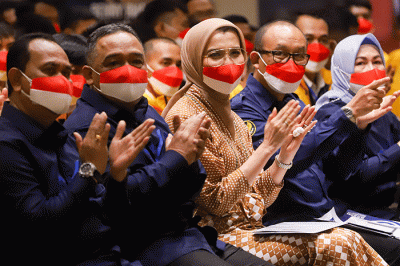 Pelepasan 481 Pekerja Migran Indonesia (PMI) Program Government to Government (G to G) Korea Selatan (Korsel) di Jakarta, Kamis (28/7/2022).