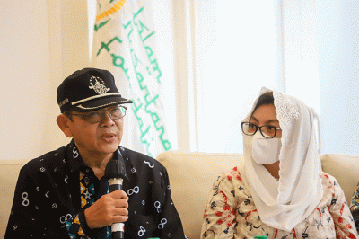Ketua Dewan Pembina INF Said Aqil Siroj memberikan sambutan dalam diskusi startegis dengan tema model penguatan ekonomi kerakyatan dan kedaulatan pangan.