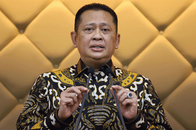 Keterangan pers tentang persiapan Sidang Tahunan MPR di Kompleks Parlemen, Senayan, Jakarta, Senin (15/8/2022).