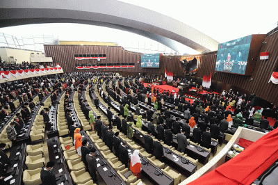 Ketua DPR RI Puan Maharani memberikan paparannya pada Sidang Tahunan MPR dan Sidang Bersama DPR - DPD Tahun 2022 di Gedung Nusantara, Kompleks Parlemen.