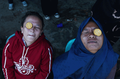 Warga Dusun IV Desa Saluran, Kecamatan Talang Kelapa, Kabupaten Banyuasin, Sumatera Selatan dengan semangat mengikuti berbagai lomba.