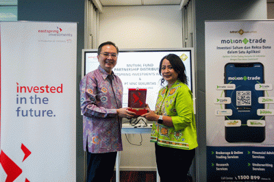 Peresmian kerja sama PT MNC Sekuritas dan PT Eastspring Investments Indonesia    di Jakarta, Selasa (23/8/2022).