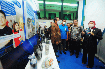 Job Fair Pasker.id di Universitas Islam Negeri Sunan Ampel, Surabaya, Selasa (23/8/2022).